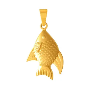 14k Fish Designed Gold Pendent