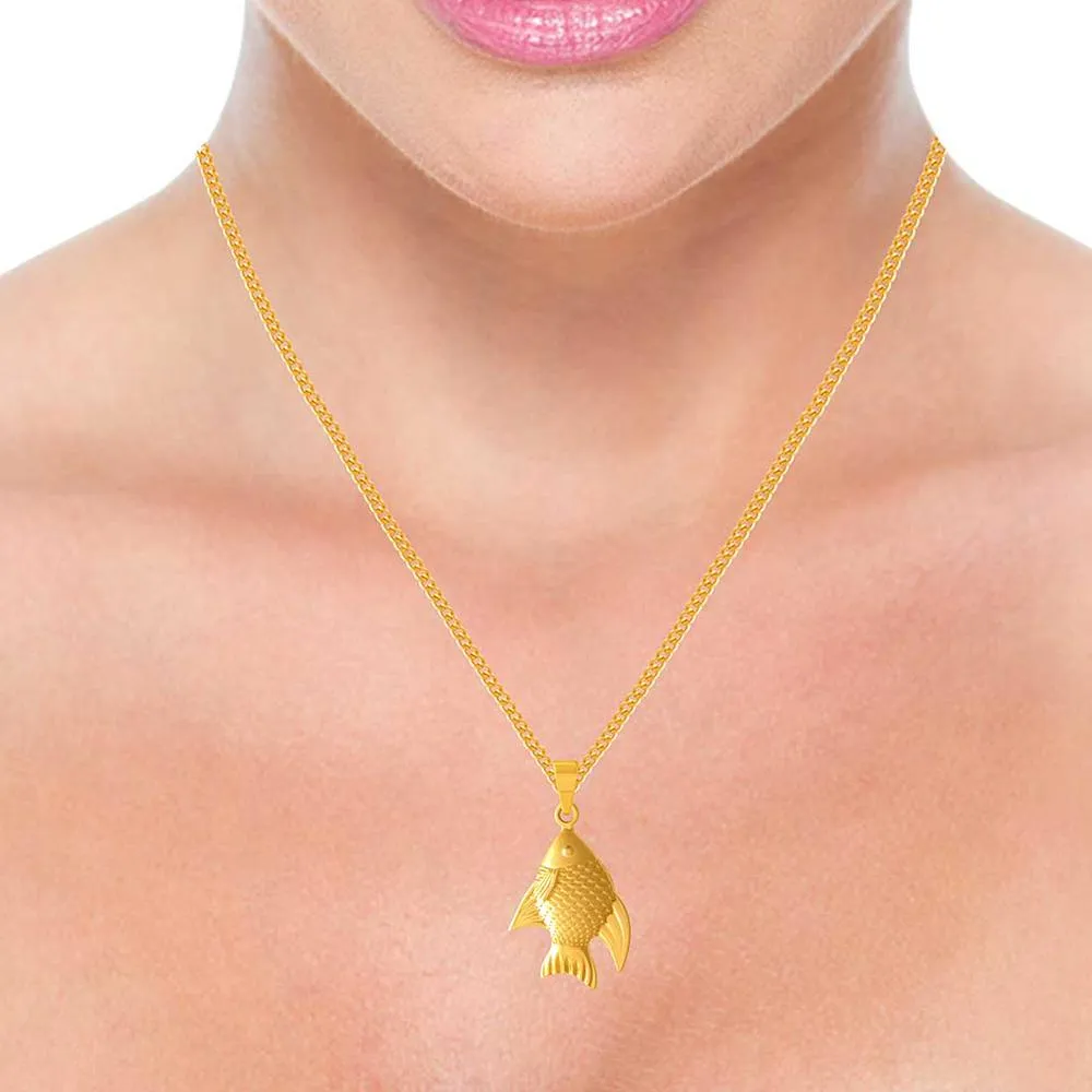 14k Fish Designed Gold Pendent