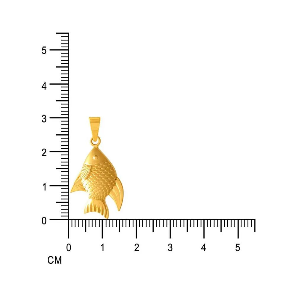 14k Fish Designed Gold Pendent