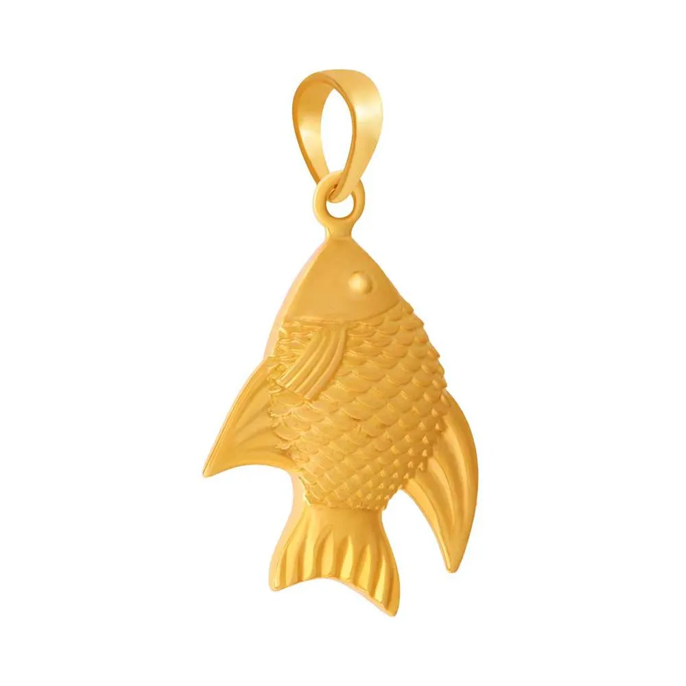 14k Fish Designed Gold Pendent