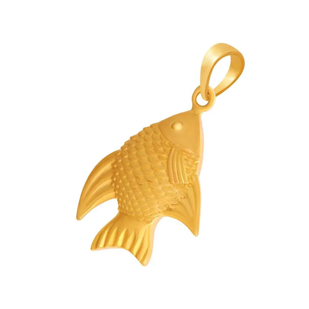 14k Fish Designed Gold Pendent