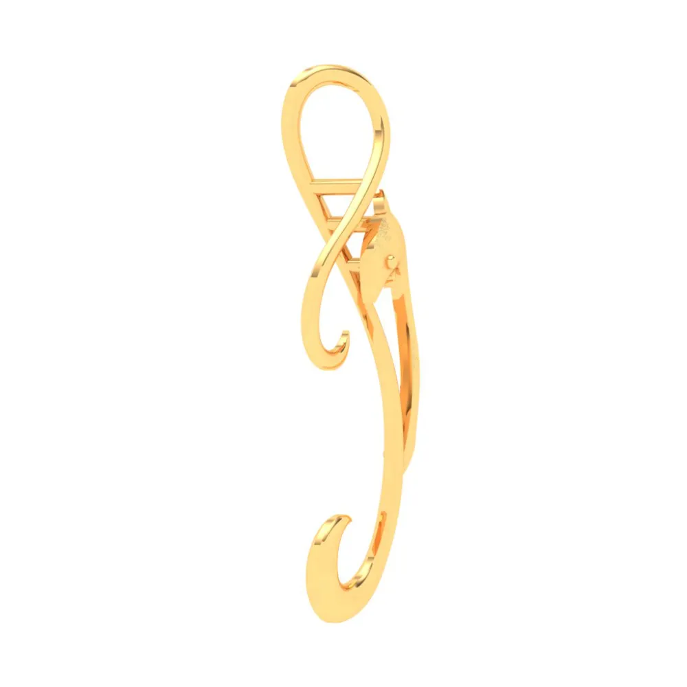 14KT Musical Note And Dolphin Gold Pendant From Online Exclusive