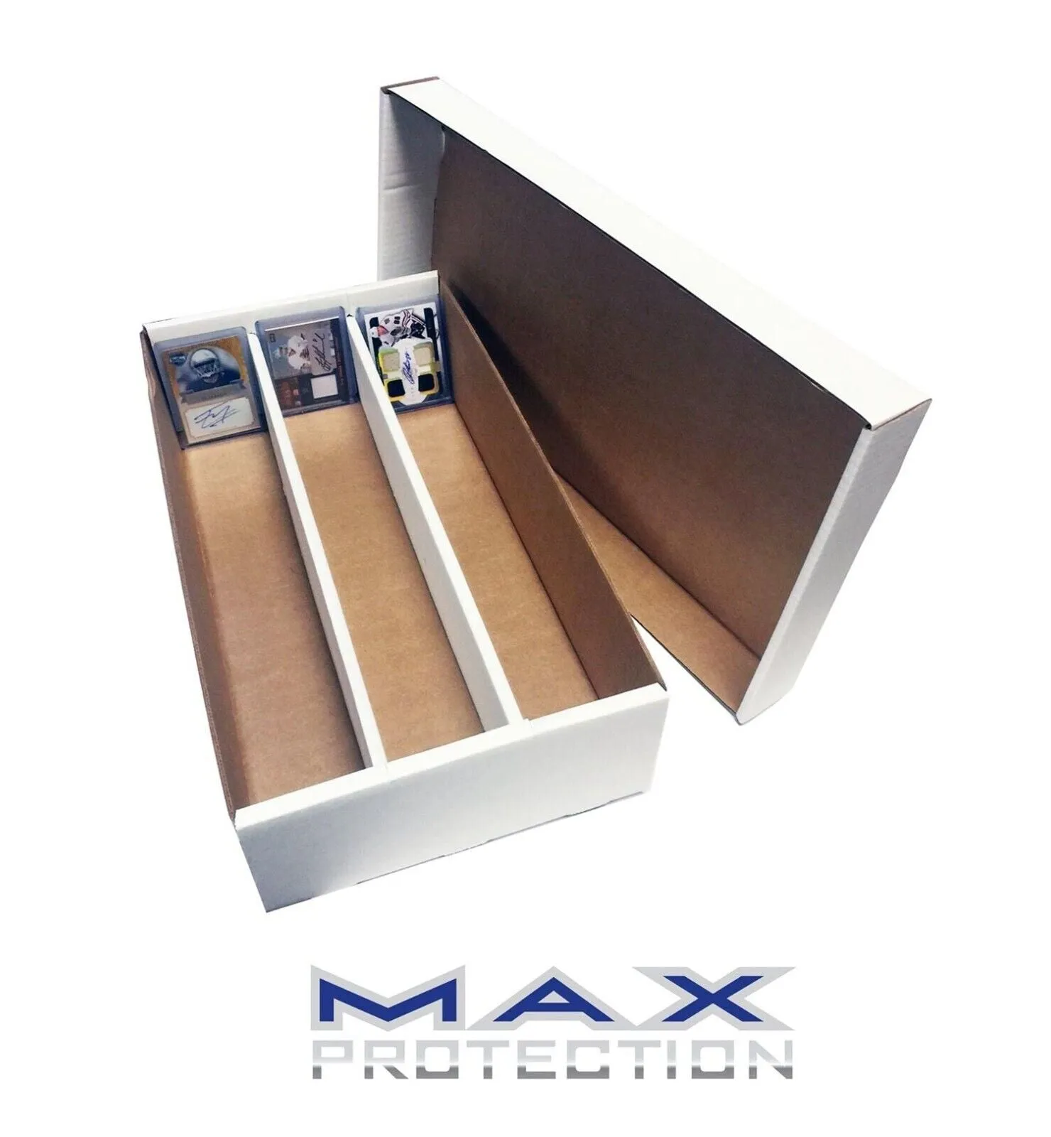 3,000ct 3-Row Card Storage Shoe Box - Also Holds Toploaders and Magnetics - 5 Pack