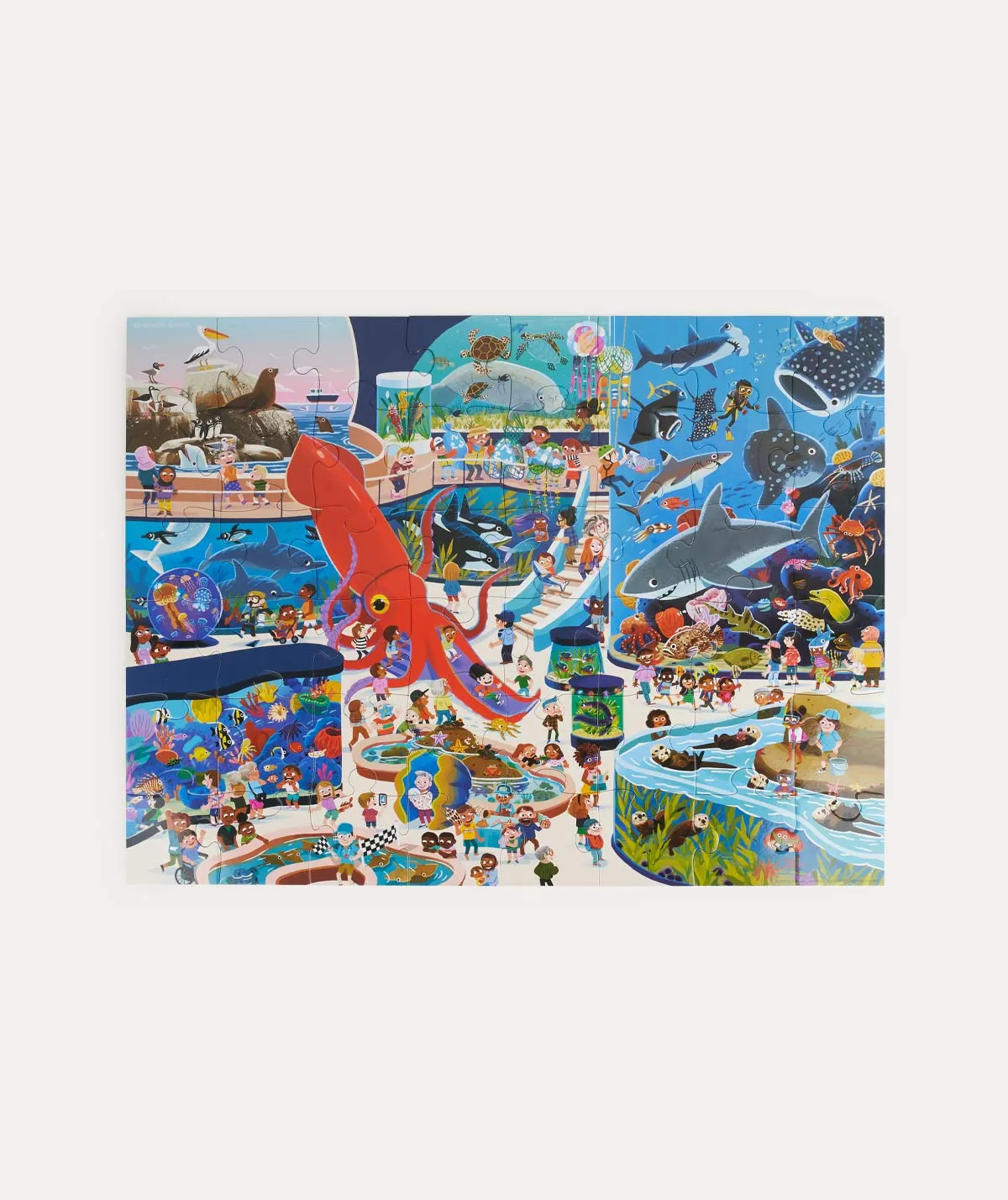 48pc Day at the Aquarium Puzzle - Blue