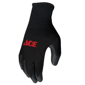 Ace Men's Indoor/Outdoor Coated Work Gloves Black XL 1 pair