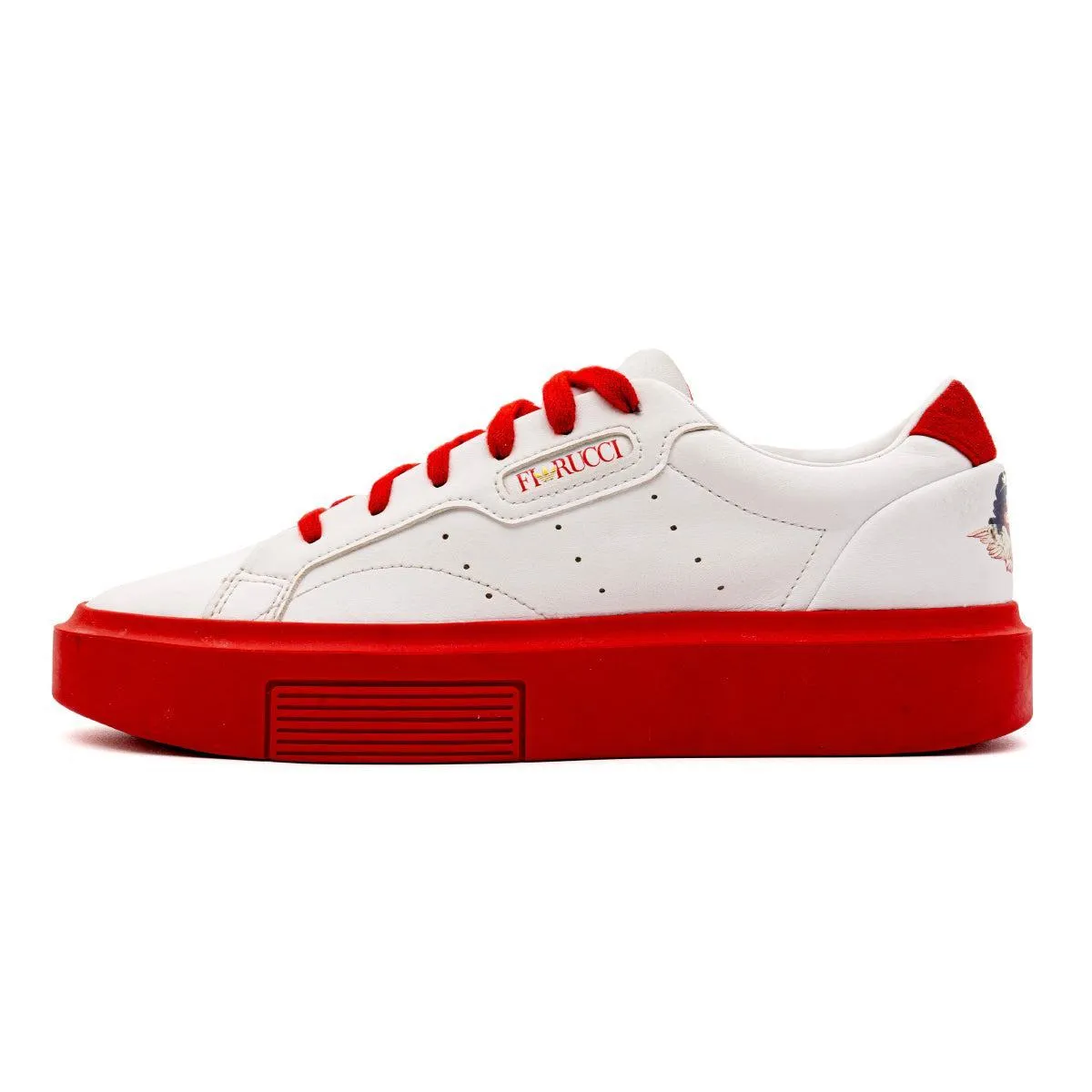 Adidas Sleek Super Fiorucci Low-Top Sneakers Leather White Colour For Women