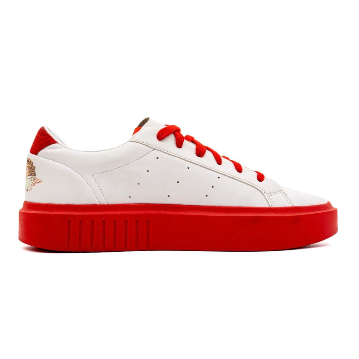 Adidas Sleek Super Fiorucci Low-Top Sneakers Leather White Colour For Women