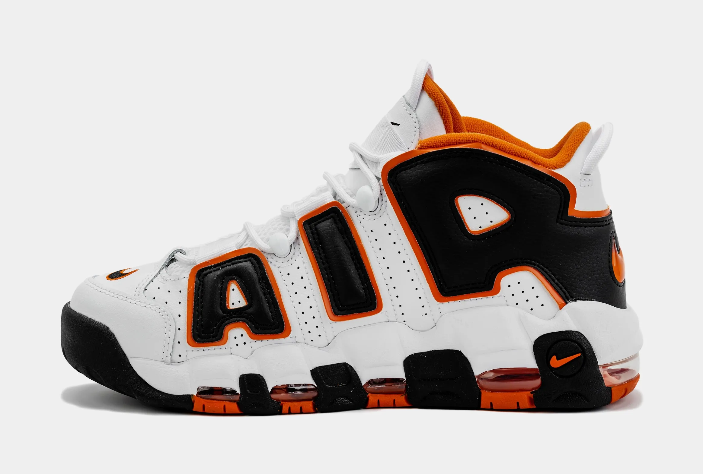 Air More Uptempo '96 Mens Basketball Shoes (White/Orange)