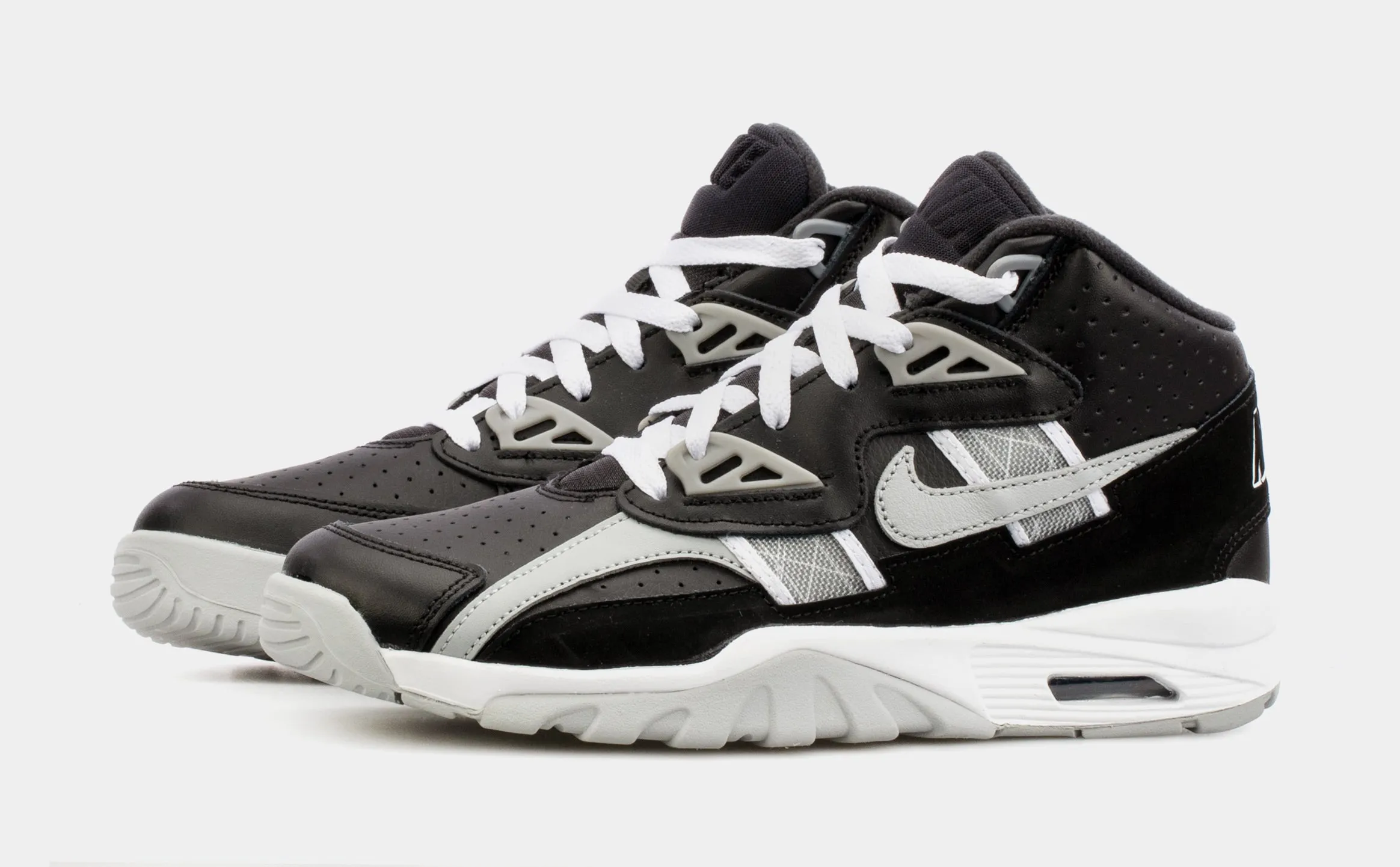 Air Trainer SC Grade School Basketball Shoes (Black/Grey)