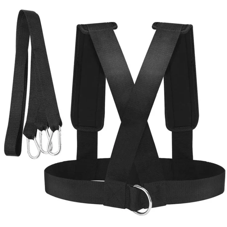 Anti-resistance Training Belt Speed Exercise Tension Belt Weight-bearing Exercise Strap, Style:Ordinary(Black)