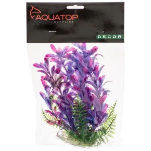 Aquatop Hygro Aquarium Plant Purple & Pink 6" High with Weighted Base