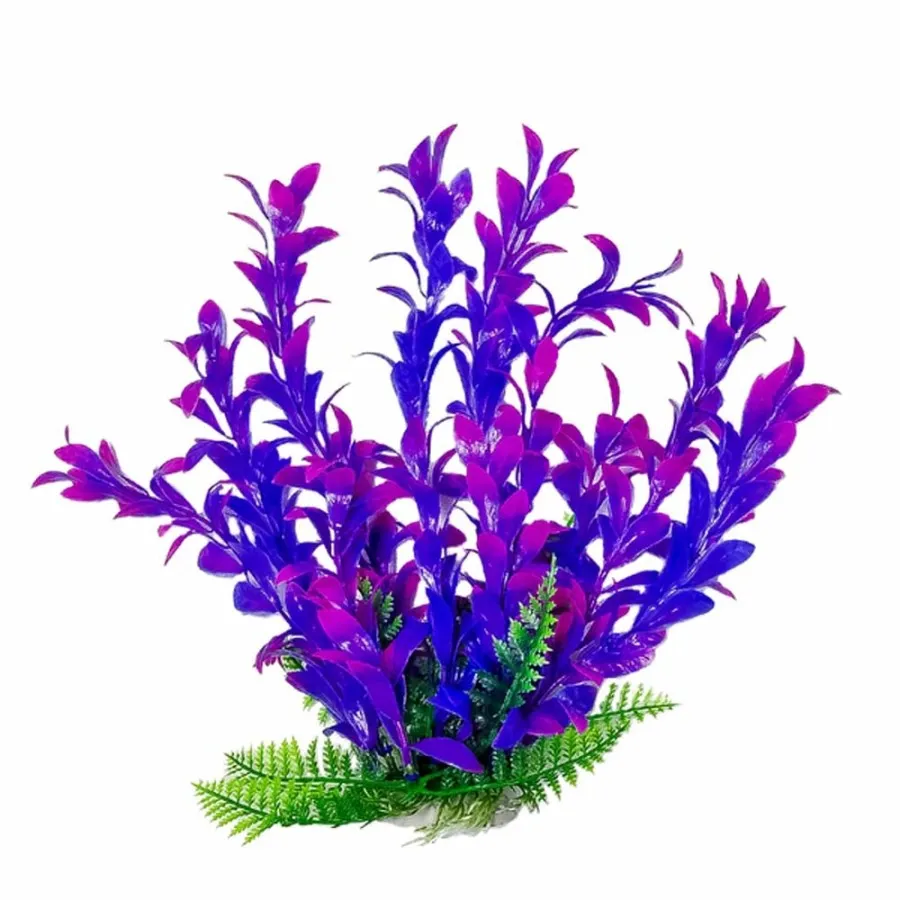 Aquatop Hygro Aquarium Plant Purple & Pink 6" High with Weighted Base