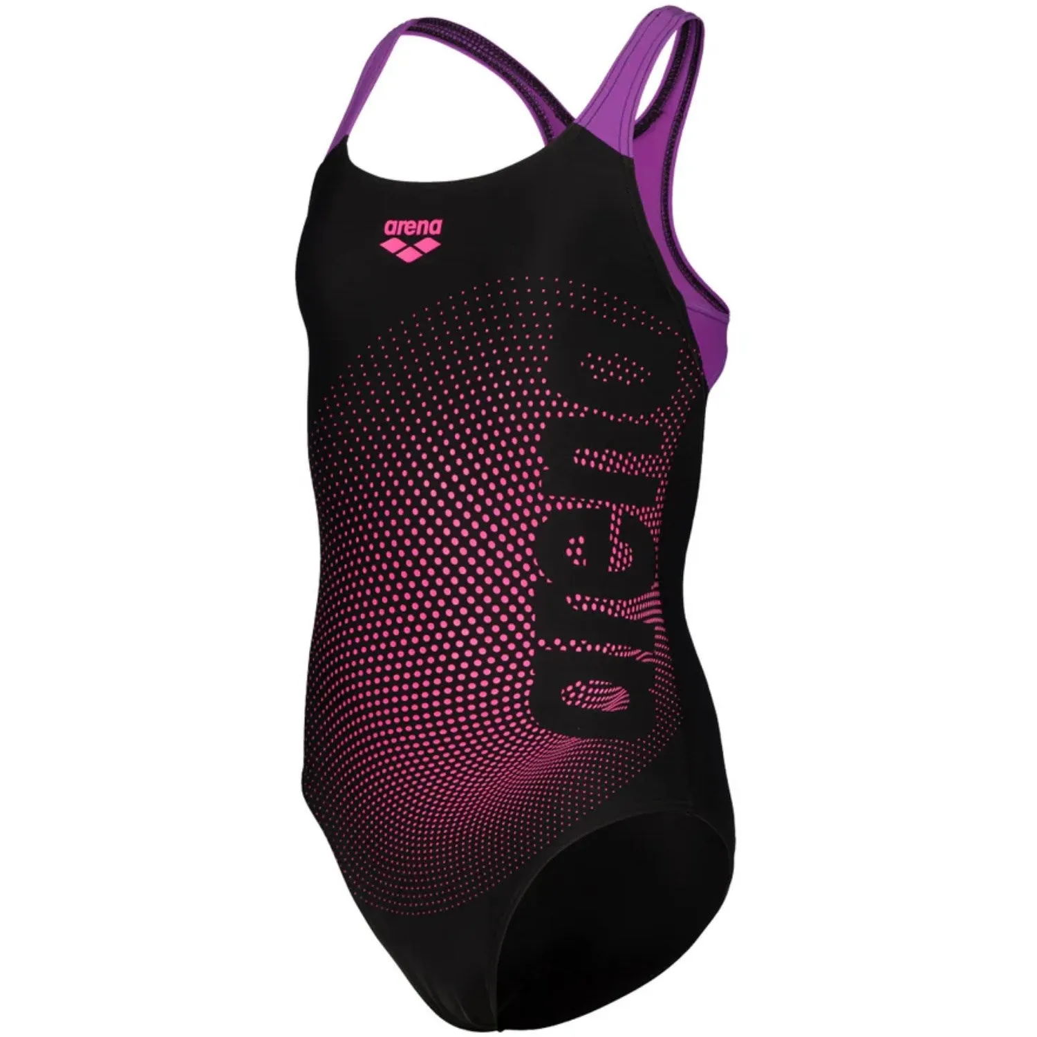 Arena Black-Violet Dim Light Swimsuit Swim Pro Back L