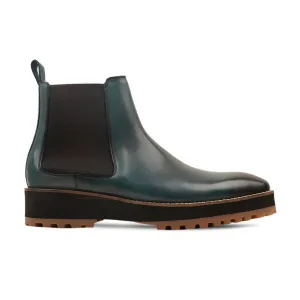 Arlen - Men's Turquoise Patina Calf Leather Chelsea Boot