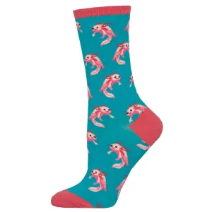 Axolotls (Teal) Women’s Crew Socks