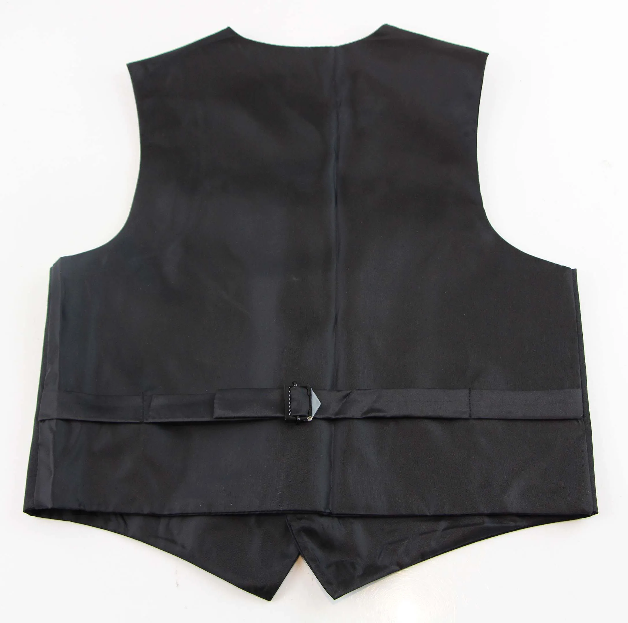 Black Boys Junior Vest Adjustable Waistcoat