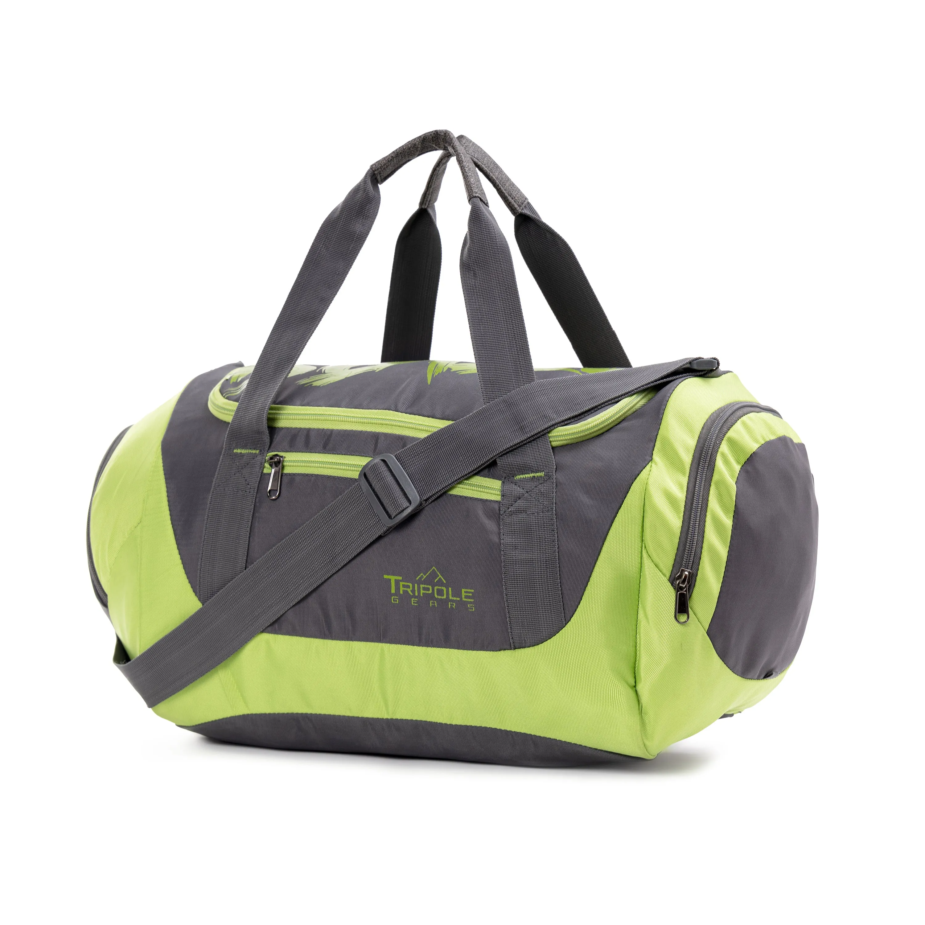 Blaze Gym & Sports Duffel Bag l Grey & Neon Yellow