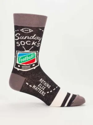 BlueQ Men Crew Socks Sunday Football