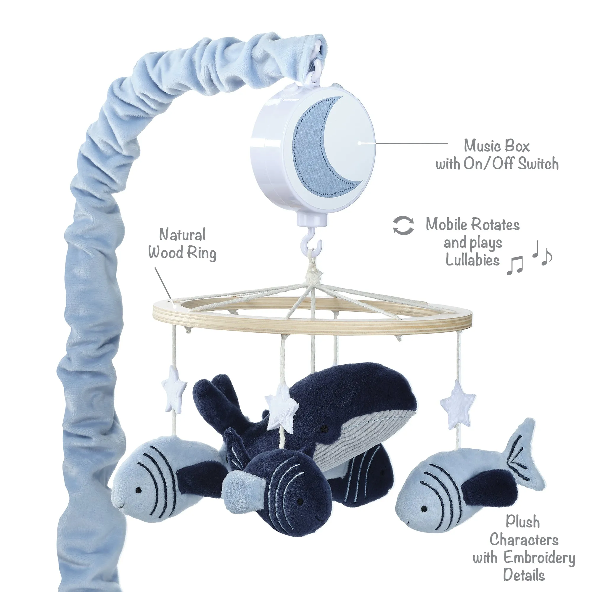 Bubbles & Squirt Musical Baby Crib Mobile