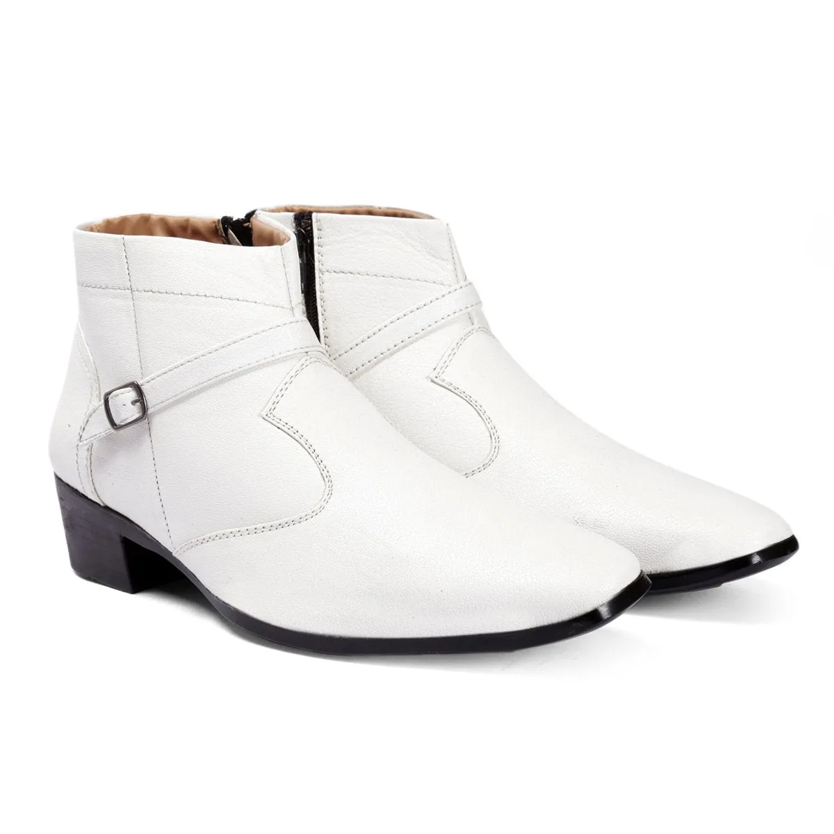 BXXY Men's New Height Increasing Strap and Buckle Boots