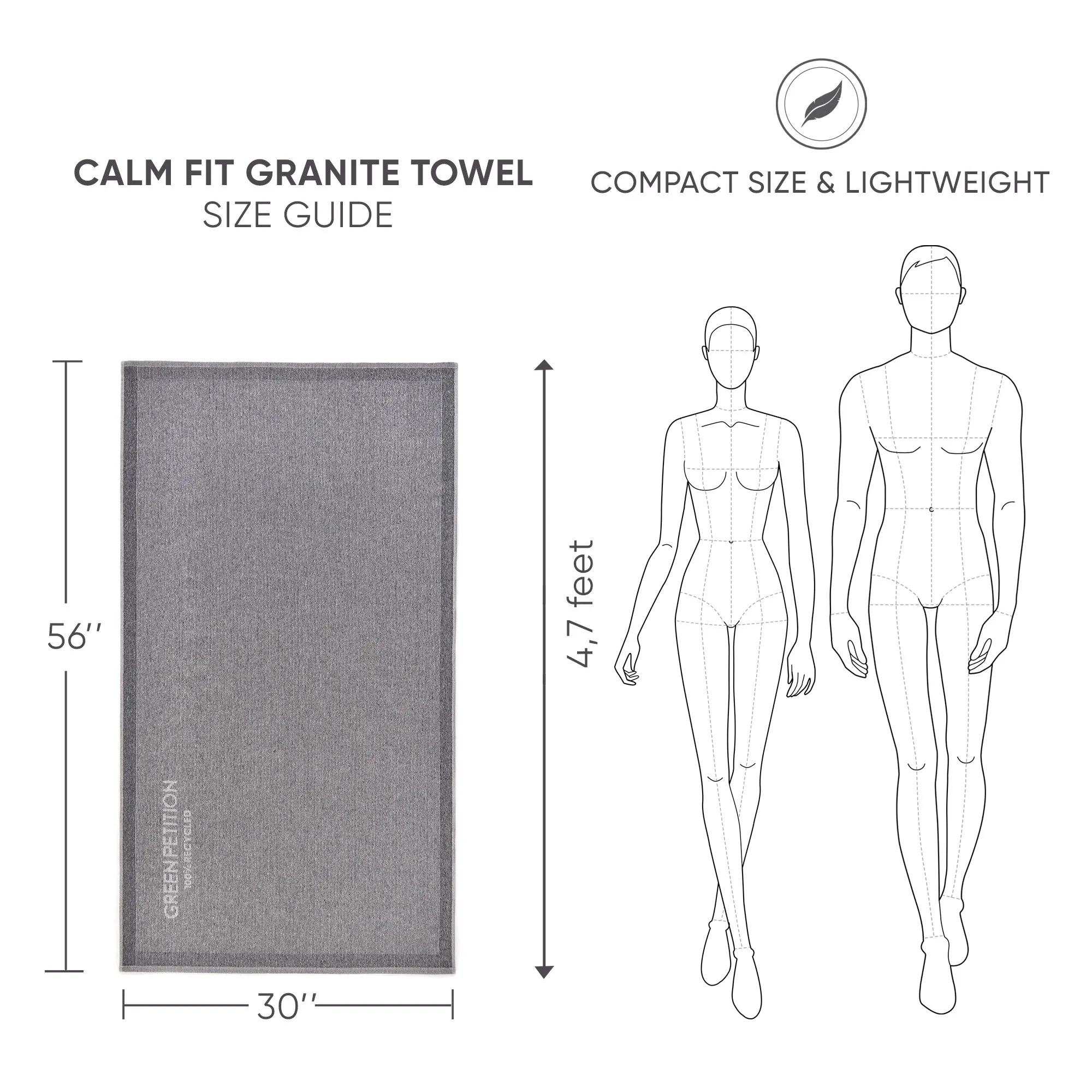 Calm FIT Granite Bath Towel