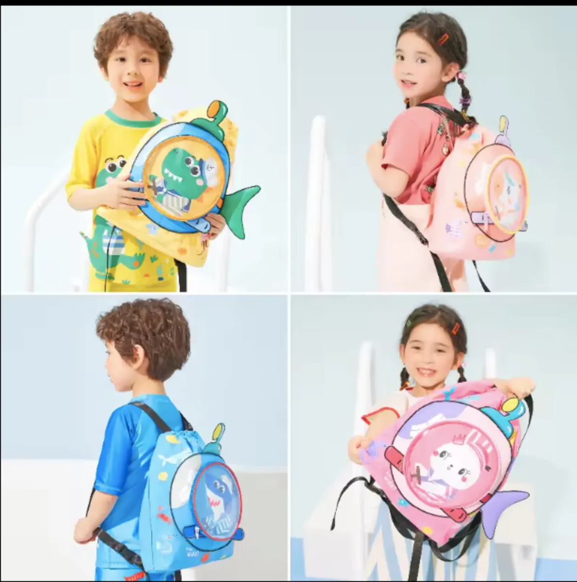 Children's swimming bag portable storage bag cute cartoon Waterproof Backpack