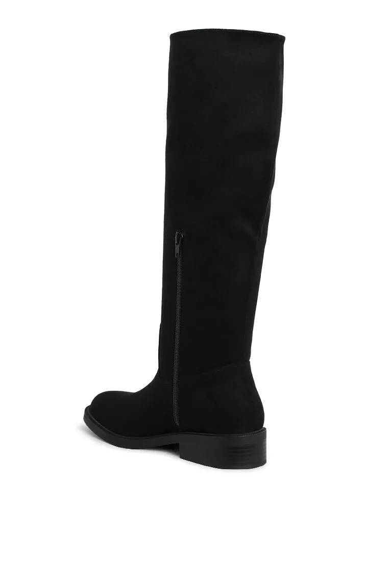 Chiru Round Toe Microfiber Calf Boots