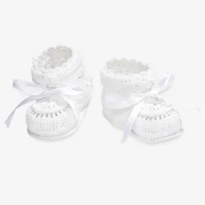 Christening Hand Crocheted Baby Booties