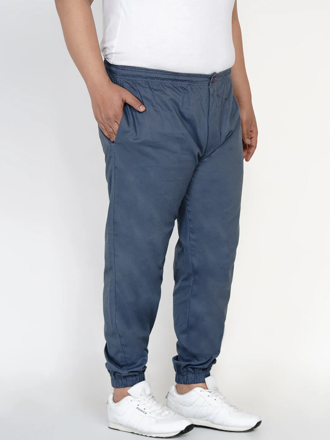 Chums - Plus Size Men's Grey Solid Joggers