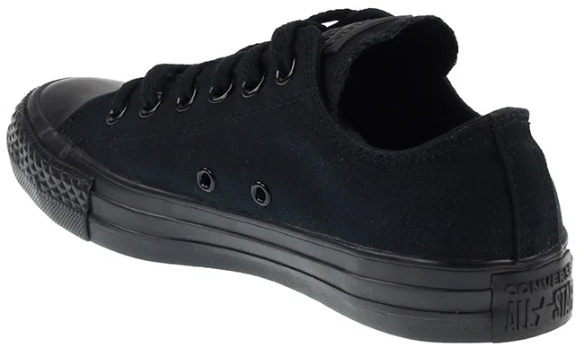 Converse Mens Shoes Ox Low Mono Black Canvas