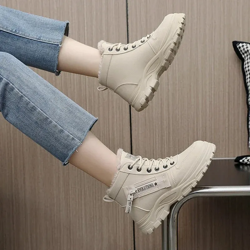 Cozy Waterproof Winter High Top Boots For Woman