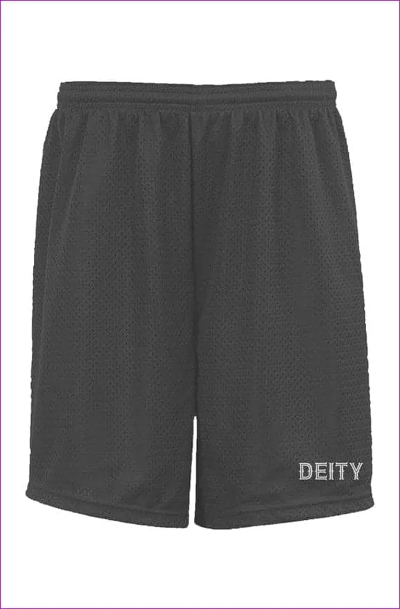 Deity Embroidered Premium Graphite Classic Mesh Shorts