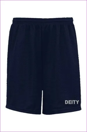 Deity Embroidered Premium Navy Classic Mesh Shorts