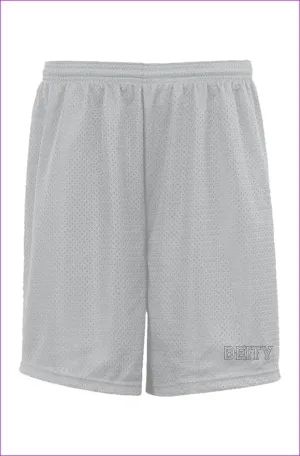 Deity Embroidered Premium Silver Classic Mesh Shorts