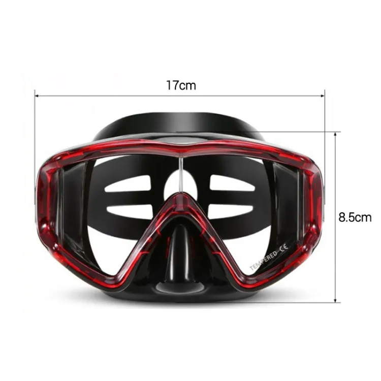 DM600 Silica Gel Diving Mask Swimming Goggles Diving Equipment for Adults (White)