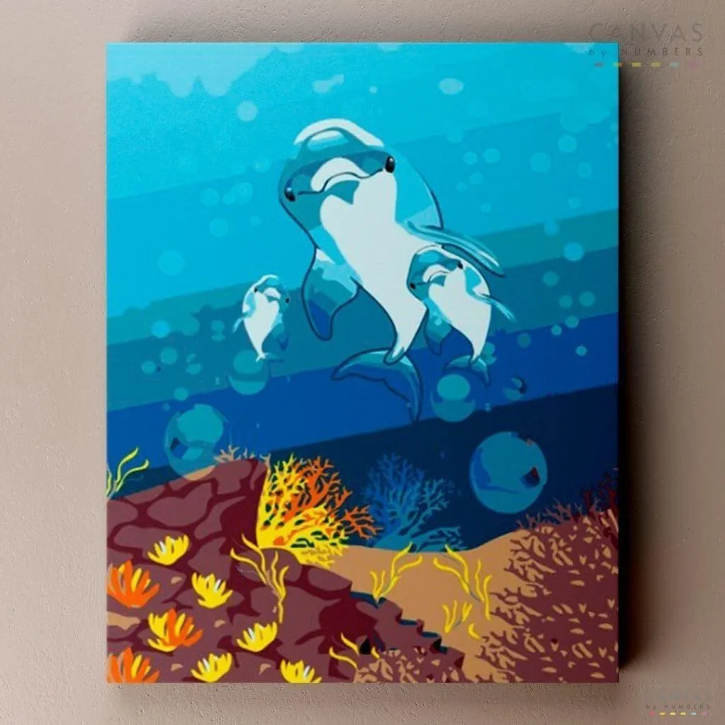 Dolphin Family - Paint by Numbers