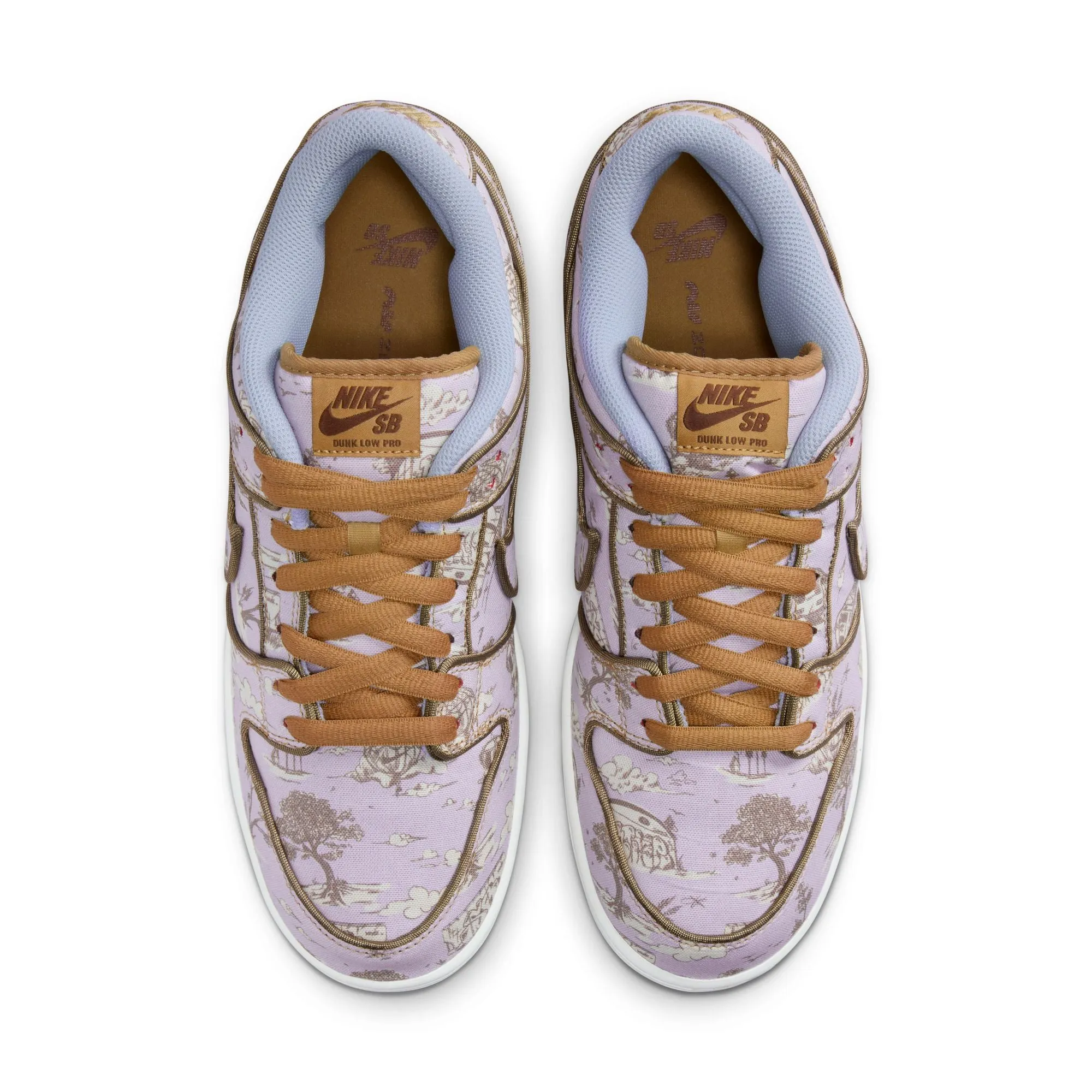 Dunk Low Pro PRM 'Pastoral Print', Football Grey / Coconut Milk / Flat Gold