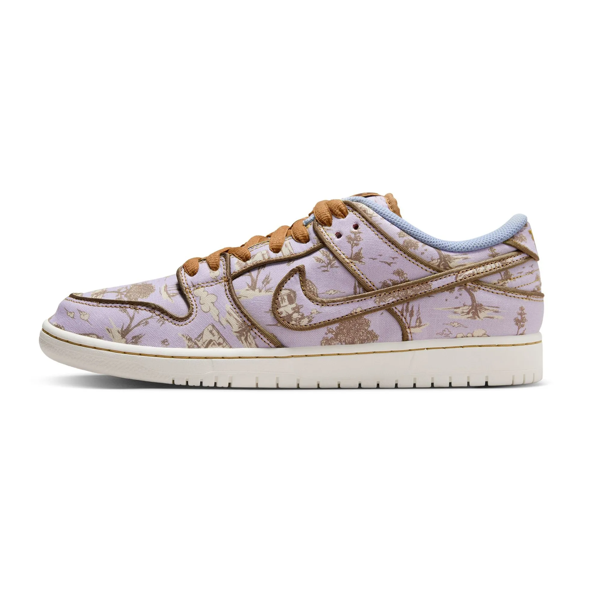 Dunk Low Pro PRM 'Pastoral Print', Football Grey / Coconut Milk / Flat Gold