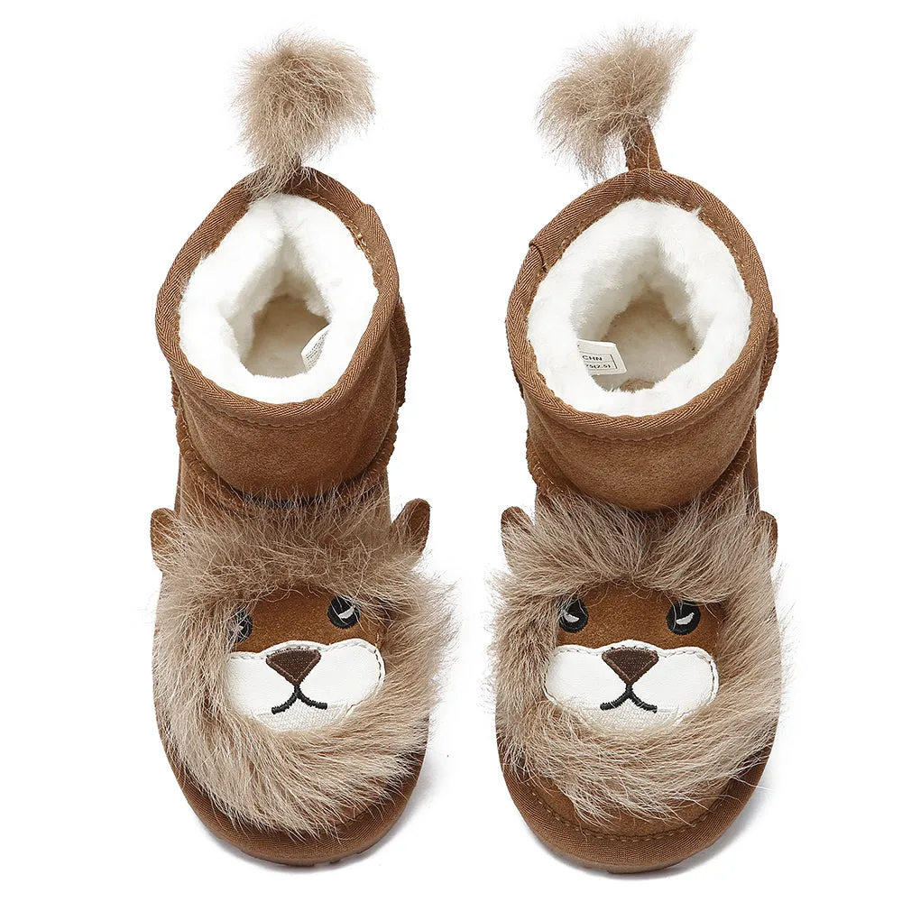 EVERAU Kid Sheepskin Boots Lion Kids Plus #EA3118K