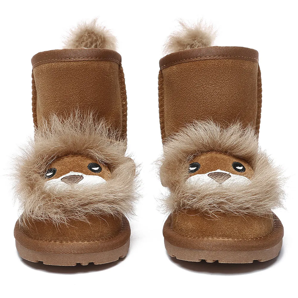 EVERAU Kid Sheepskin Boots Lion Kids Plus #EA3118K