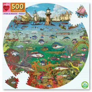 Fish & Boats Puzzle Round 500pc