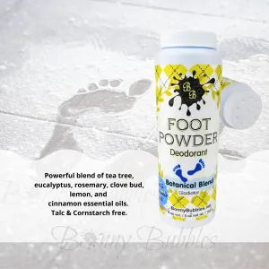 FOOT POWDER, Talc and Cornstarch Free - Natural Botanical Blend