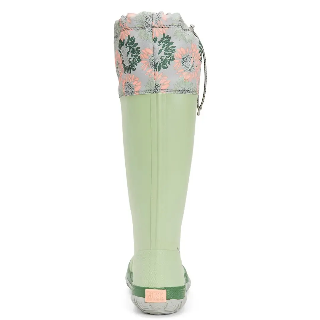 Forager Ladies Tall Wellington - Resida Green/Sunflower Print by Muckboot