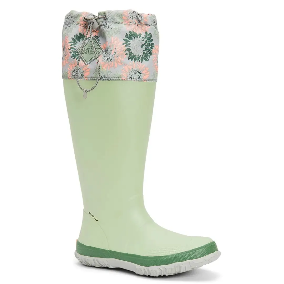 Forager Ladies Tall Wellington - Resida Green/Sunflower Print by Muckboot