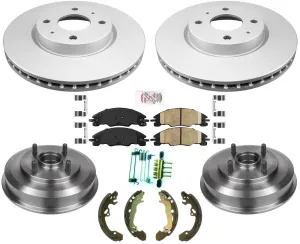 Front Disc Brake Rotors Ceramic Pads Drums and Shoes for Ford Focus 2008 2.0L