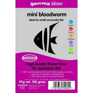 Gamma Frozen Blister Mini Bloodworm 95g