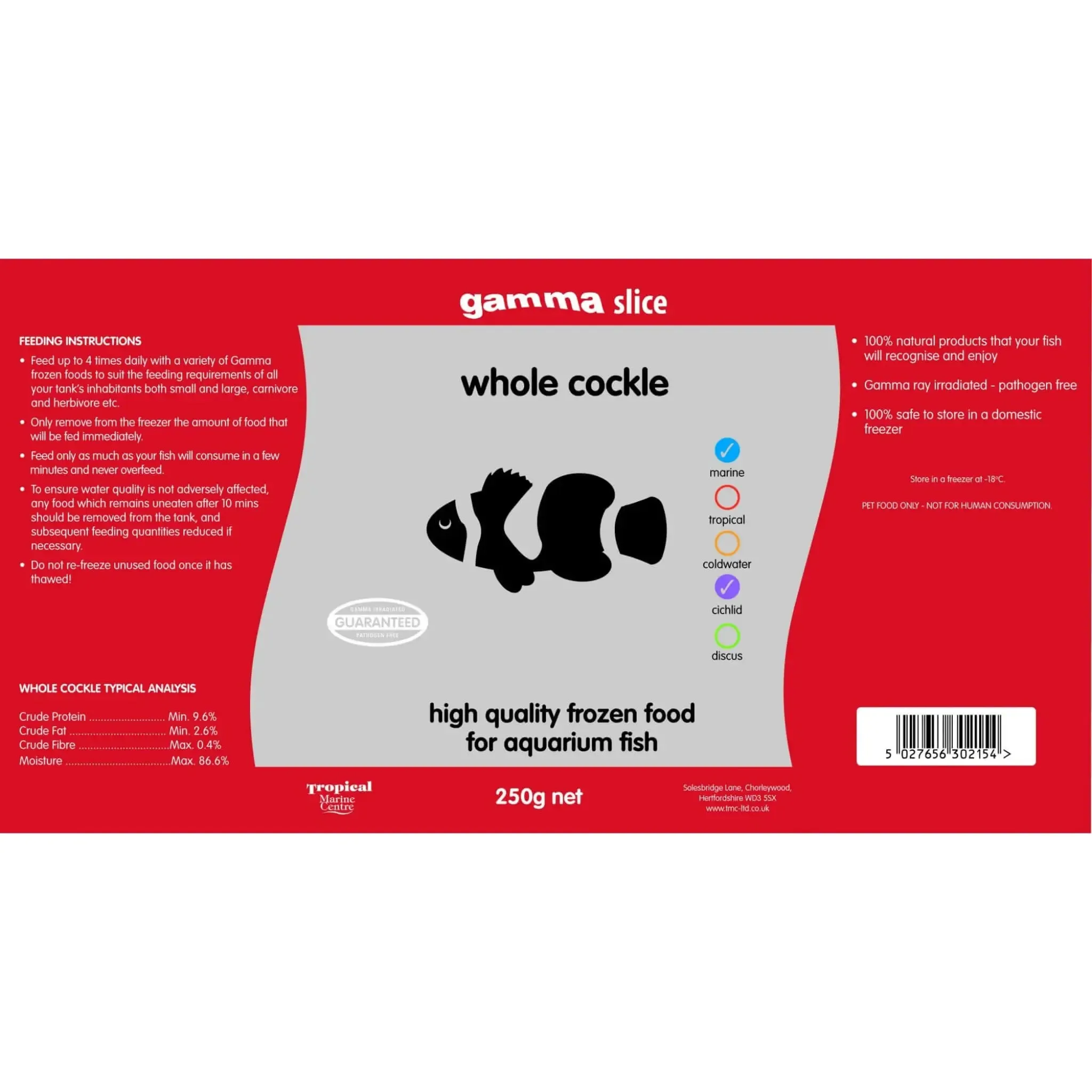 Gamma Frozen Slice Cockle 250g