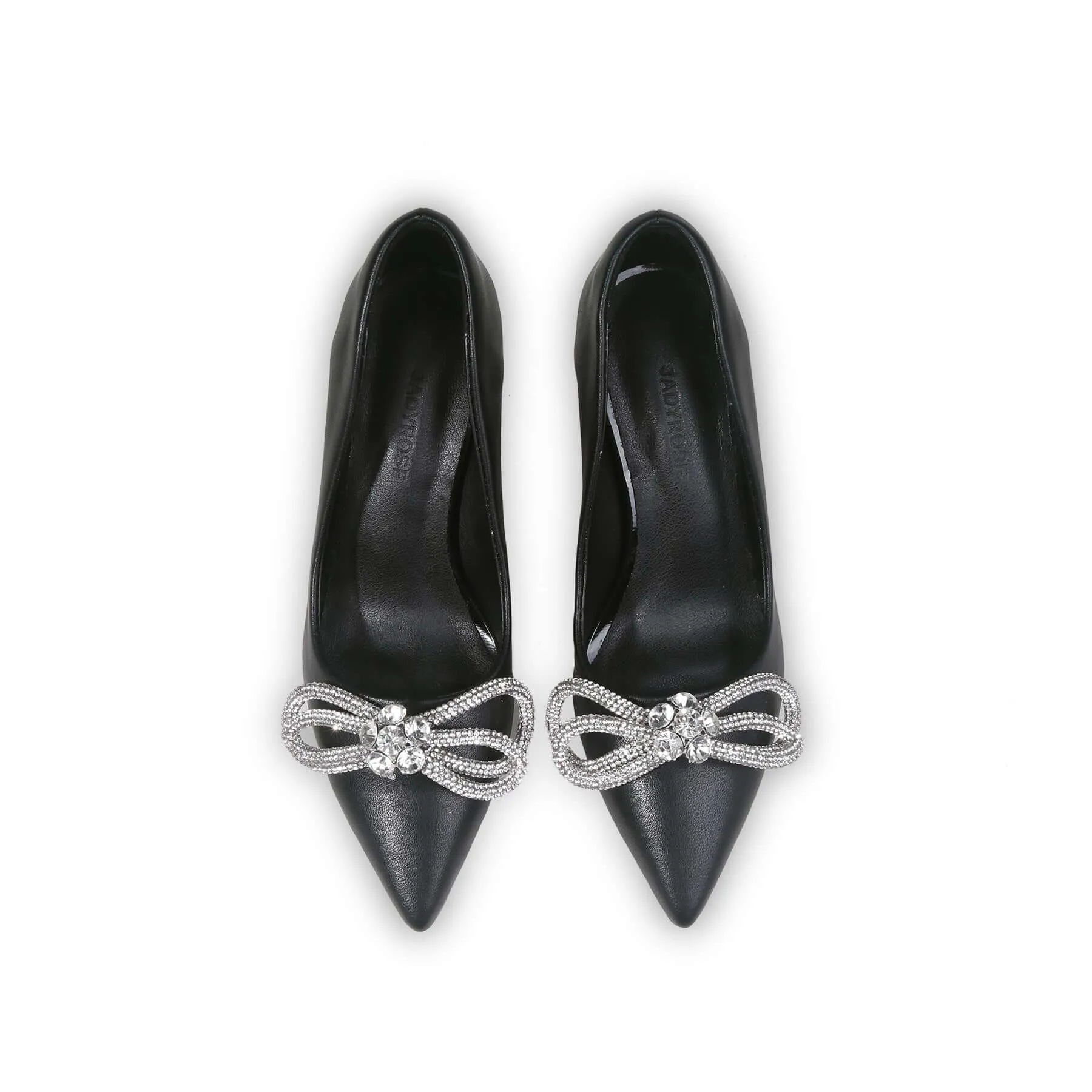 Gem-Embellished Bow-Tie Pumps