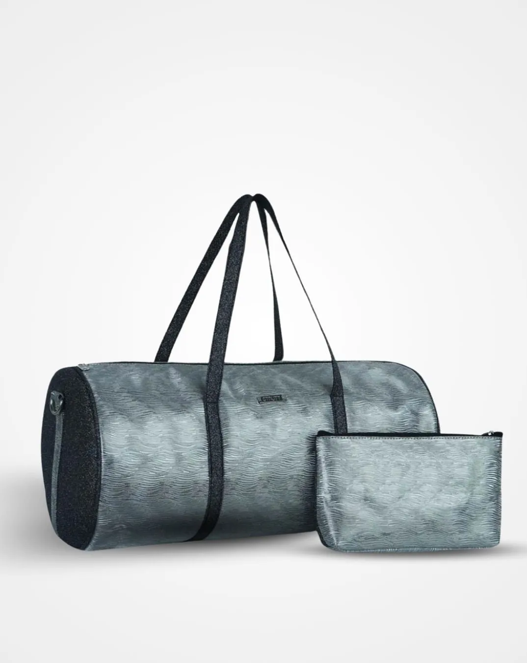 Glint Shimmer Black Magpie Tripper with Toiletry Kit - Overnight Drum Bag