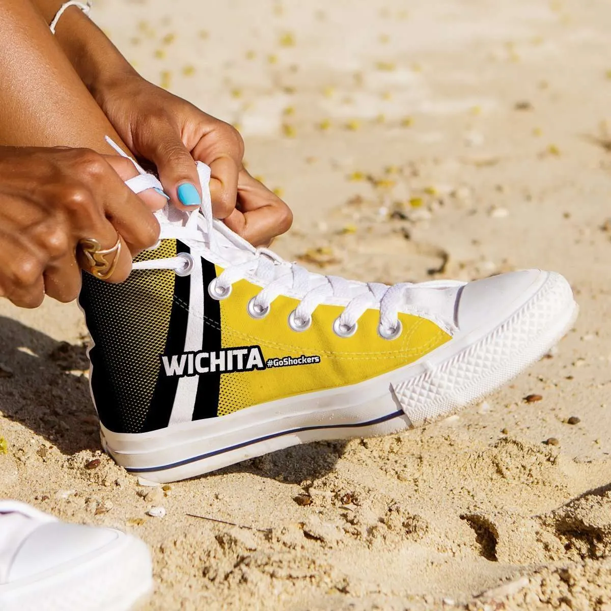 #GoShockers Wichita Canvas High Top Shoes